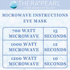 TheraPearl masque-yeux-usage-chaud-froid : utilisation chaude ou froide pour confort.