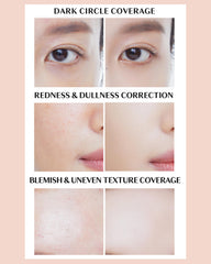 THESAEM Cover Perfection Concealer Palette shade for dark circles demonstrated.