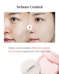 THESAEM Saemmul Perfect Pore Pink Pact, minimisation des pores pour un teint uniforme.