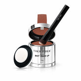 Poudre retouche Thick Fiber en rouge brun couvre les racines gris rapidement et naturellement.