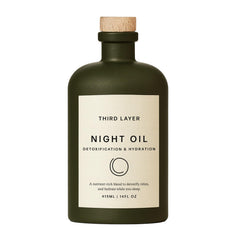 Third Layer Night Oil: bouteille en verre prête pour l’hydratation nocturne
