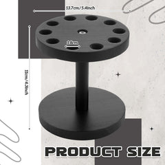 Threehoney support bois noir à 10 trous: rangement efficace des ciseaux et outils