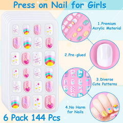 Ongles Thrilez pour enfants motif ananas, décoration colorée.