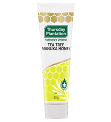 Baume Thursday Plantation arbre-à-thé et miel Manuka, soin apaisant et nourrissant.