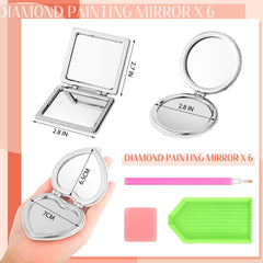 Miroir Thyle diamant rond 2: pratique en déplacement pour retouches