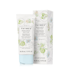 Crème Mains Restorative Thymes, texture riche nourrissante pour mains douces.
