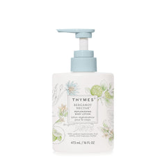 Lotion corporelle Thymes avec pompe, hydratation quotidienne grâce au nectar de bergamote.