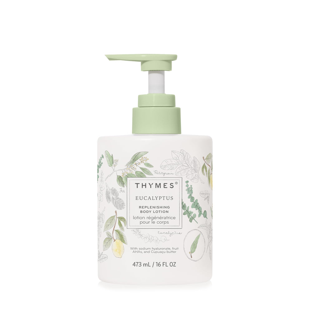 Lotion Thymes en flacon pompe pour le corps, hydratation durable.