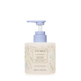 Thymes Nourrissant Mains – bouteille en verre lavande veloutée, parfum apaisant