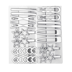 Barrettes TianRan avec étoiles en argent, parfaites pour sécuriser les mèches tout en ajoutant du style.