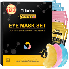 Patchs Tibobo 24K Or sur les yeux pour revitaliser le regard