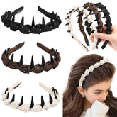 Bandeau Tiefebene zigzag avec cristaux, satin protège les cheveux et brille