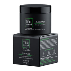 Tiege Hanley masque-argile-detoxifiant-visage-hommes, purifie et matte la peau.