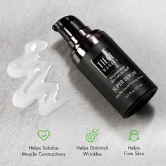 Actifs peptides et hyaluronate dans le sérum Tiege Hanley.