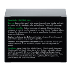 Tampon exfoliant Tiege Hanley, usage quotidien sans rinçage, peau plus nette.