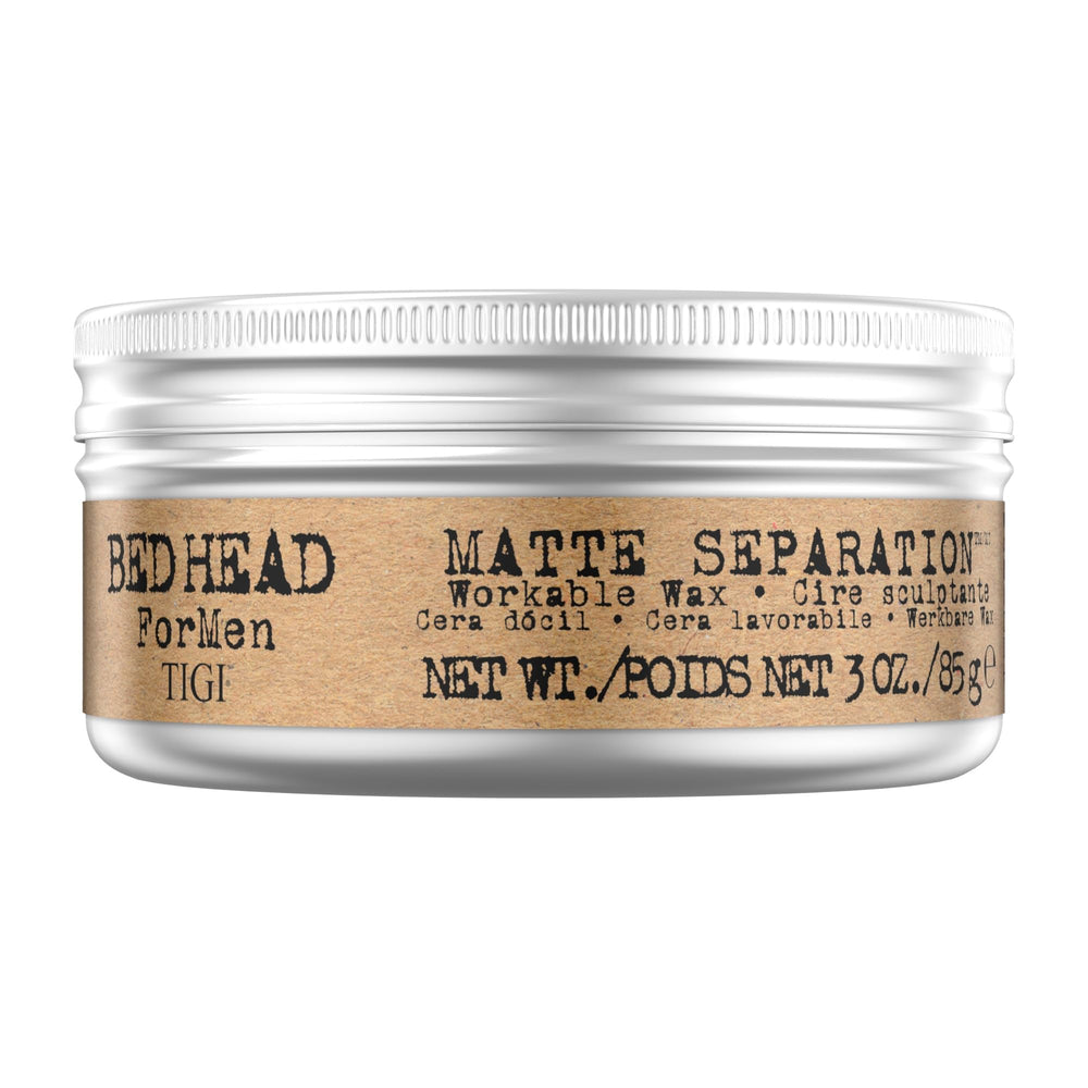 TIGI Bed Head for Men - cire mate séparatrice, texture définie et tenue durable pour le style quotidien.
