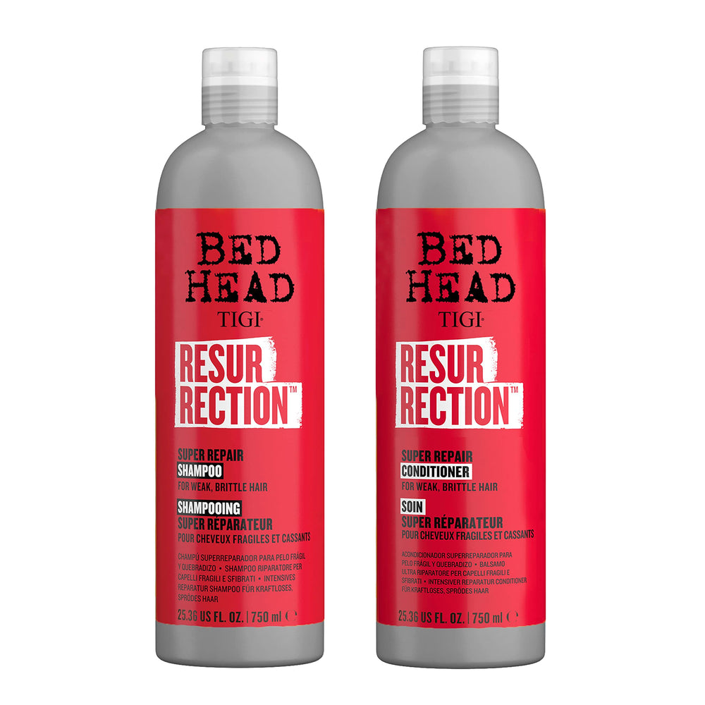 Shampoing TIGI Bed Head Resurrection en bouteille, réparateur intensif pour cheveux secs et abîmés
