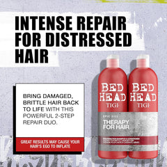 Bed Head Resurrection de TIGI, mousse douce qui nettoie sans dessécher.
