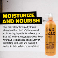 TIGI Bed Head Shampoing appliqué sur cheveux humides et mousse riche.