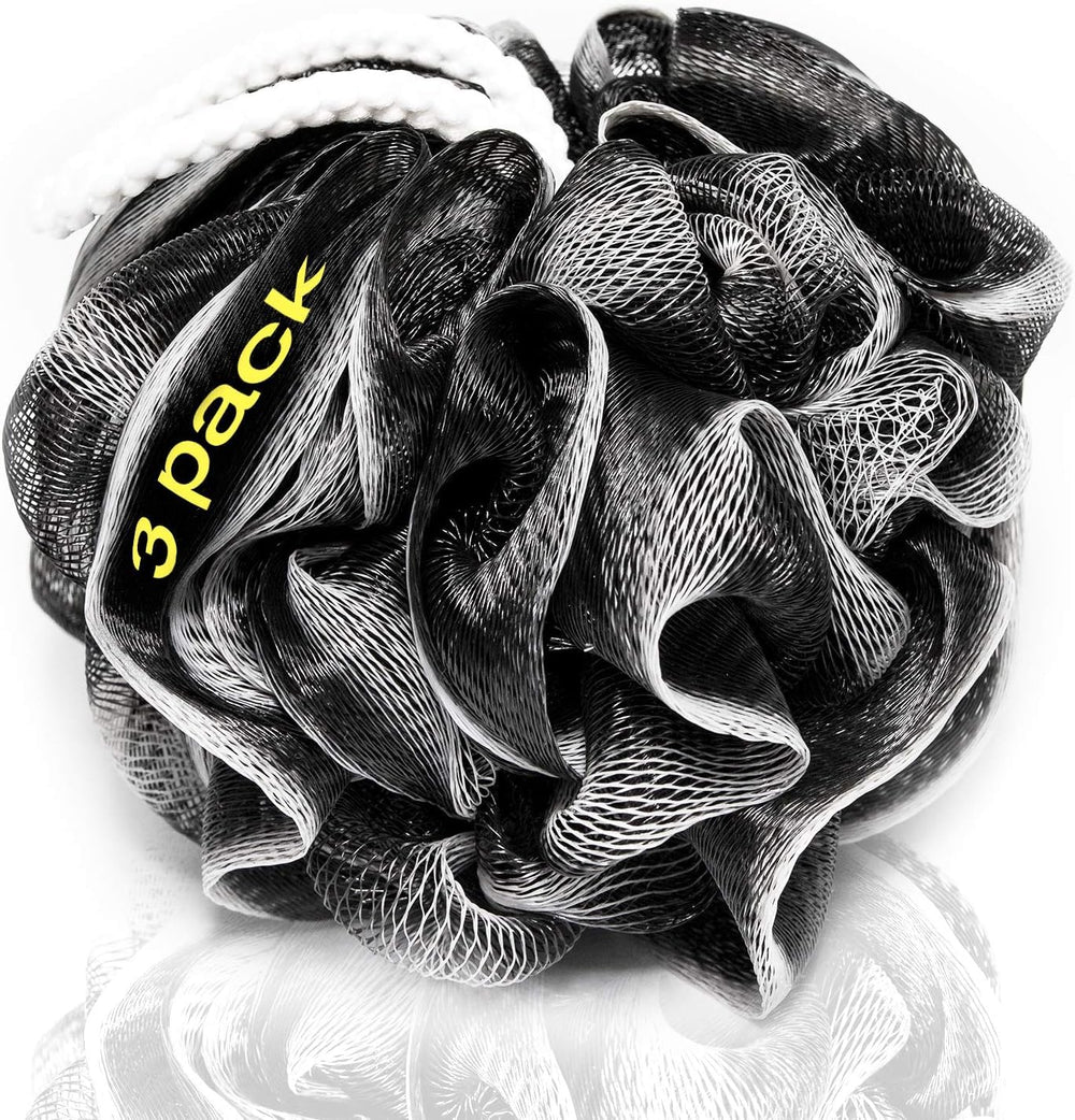 Tilcare Loofah Charbon, emballage lot 3 prêt pour exfolier et nettoyer la peau.