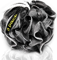 Tilcare Loofah Charbon, emballage lot 3 prêt pour exfolier et nettoyer la peau.