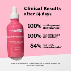 Timeless Skin Care Matrixyl Synthe6 Serum – texture soyeuse sur peau propre.
