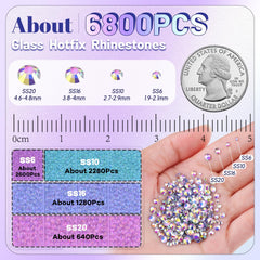 Dos plat strass hotfix Crystal AB pour fixation précise et durable