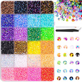 TINKRSTUFF paillettes résine 3 mm, boîte 24 grilles pour décor durable.