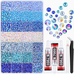 TINKRSTUFF pierres bleues, strass, prêt à embellir vos créations.