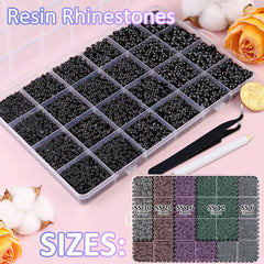 Strass noirs 3mm TINKRSTUFF avec brillance intense pour détails fins.