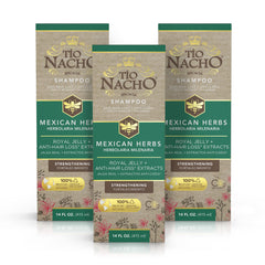 Shampoing Tío Nacho Anti-Chute en flacon visible, potentiel pour renforcer les cheveux.