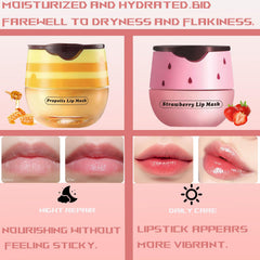 Baume lèvres TIRDET abeille pot fraise nourrissant et doux.