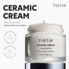 Application nocturne avec TIRTIR Céramide, soutien de la barrière cutanée.