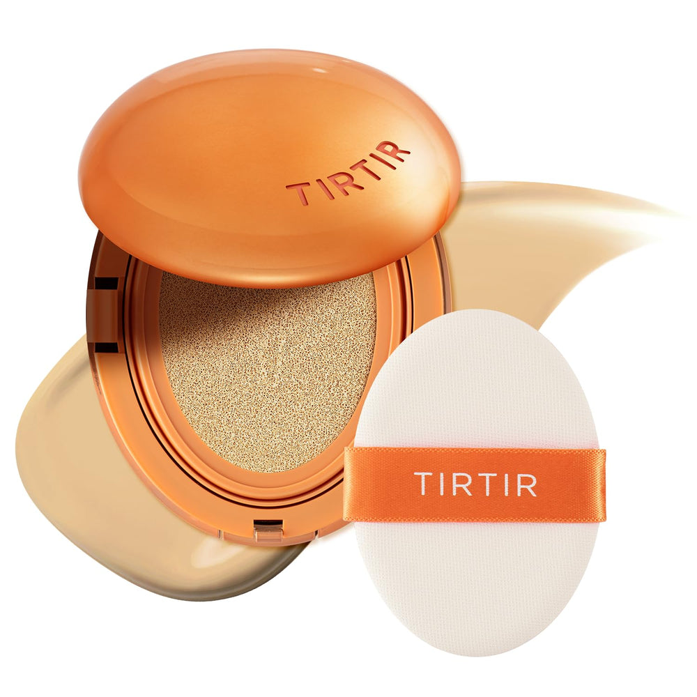 TIRTIR Mask Fit AI Filter Cushion bottle shows precise, buildable semi-matte coverage