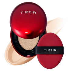 TIRTIR Masque Fit Red Cushion sur bouteille; application fluide et couvrance modulable.