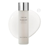 TIRTIR tonique laitier pour la peau, bouteille visible et hydratation douce.