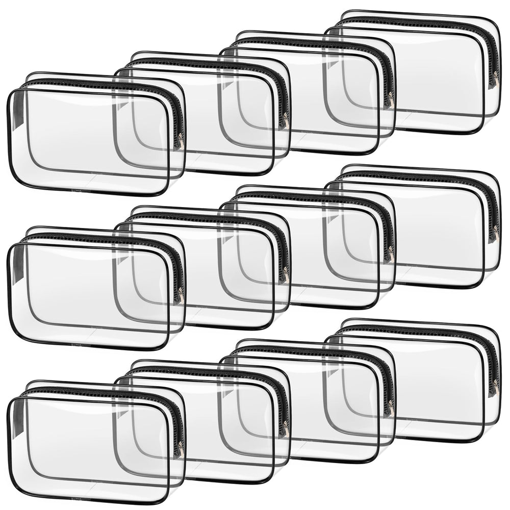 TISTRATOK sac-maquillage transparent avec fermeture-éclair, idéal voyage et organisation rapide.