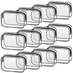 TISTRATOK sac-maquillage transparent avec fermeture-éclair, idéal voyage et organisation rapide.