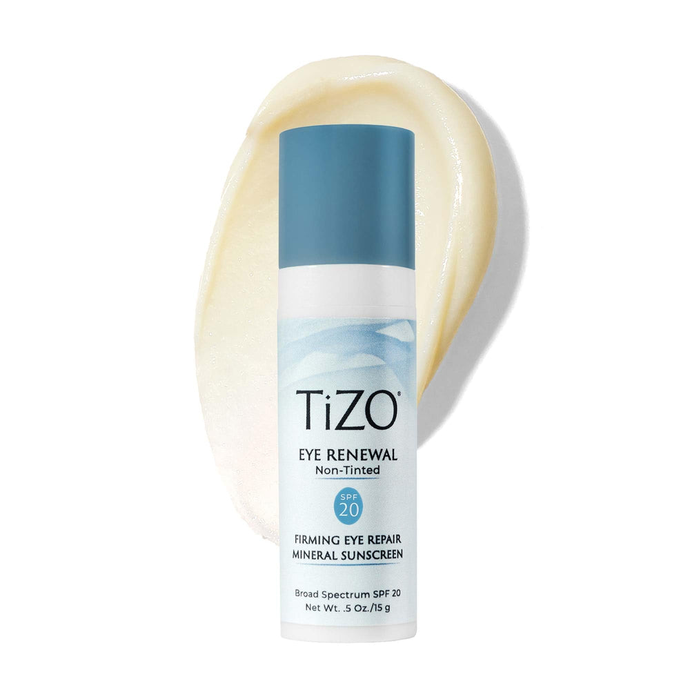 TIZO Rénovation du Regard SPF20 – Bouteille élégante et application fluide.
