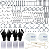 TKKUY kit piercing 154 pièces, ensemble complet pour tous les piercings et outils propres.