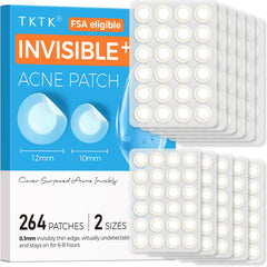 Patch hydrocolloïde TKTK sur la peau, 10 mm, discret et efficace pour petites imperfections.