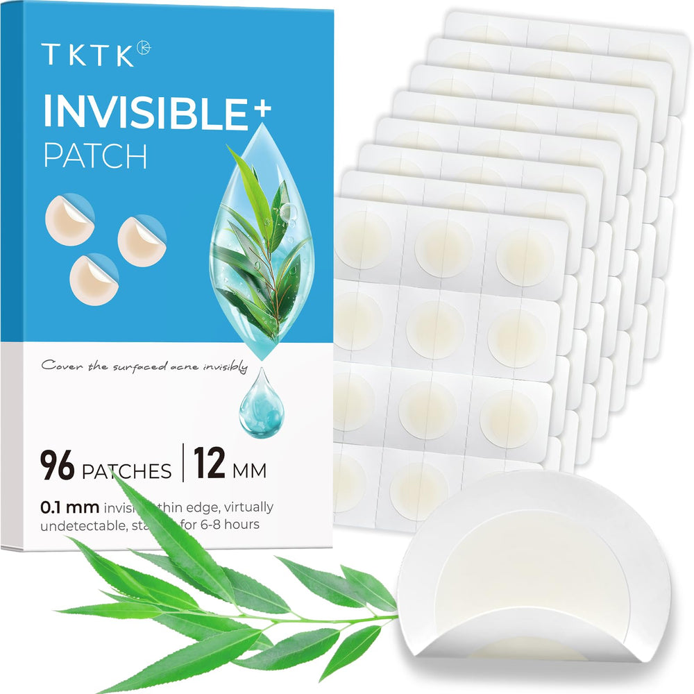 Patch TKTK acné 12 mm invisible sur le visage, discrétion assurée