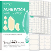 Patchs TKTK acné 443 pièces: couverture complète pour boutons et zones ciblées.