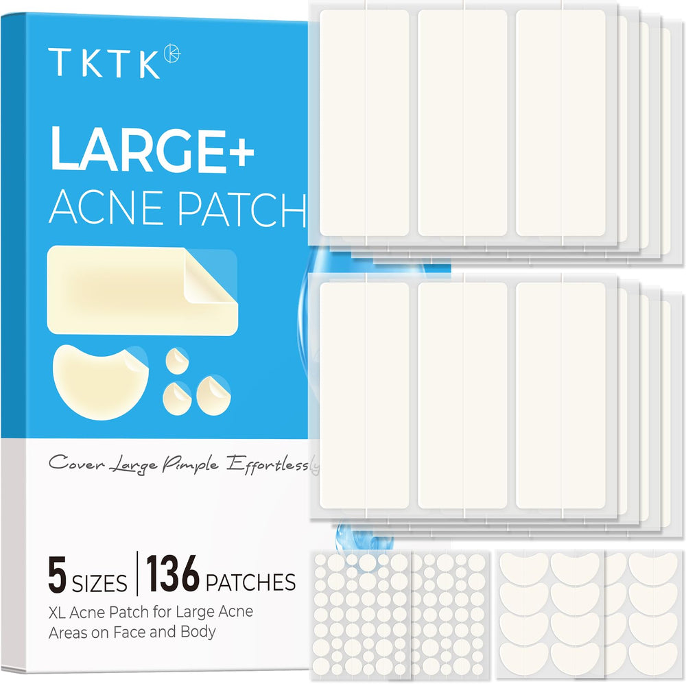 Patch TKTK XL 68x27 mm sur le visage, couverture efficace des imperfections nocturnes