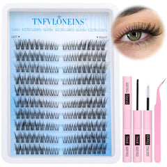 TNFVLONEINS kit extensions cils gauche et droite pour aspect naturel.