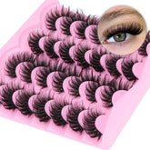 Cils TNFVLONEINS affichant l'effet renard 18 mm pour un regard captivant et profond