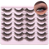 TNFVLONEINS cils wispy mink, œil-de-chat 16mm, allure glamour durable.