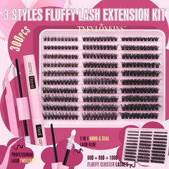 TNFVLONEINS ensemble fluffy 300 pièces pour cils épais et équilibrés.