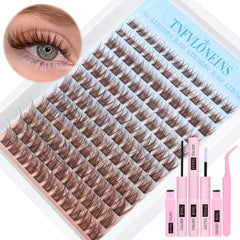 TNFVLONEINS kit clusters cils marron fluffy: look naturel et volumineux au quotidien.