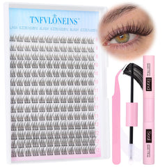 TNFVLONEINS kit clusters cils naturels 168 pièces pour look discret